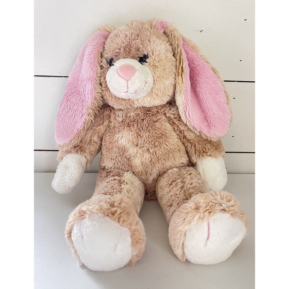 Build a Bear CINNAMON SWIRL Floppy Ear Fluffy Bunny Rabbit Super Soft Plush EUC